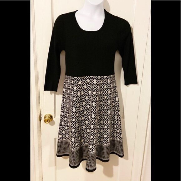 Sandra Darren Fit and Flare Sweater Dress - Picture 1 of 3